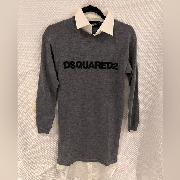 New without tag woman’s wool blend sweater dress with faux undershirt. - Picture 1 of 5